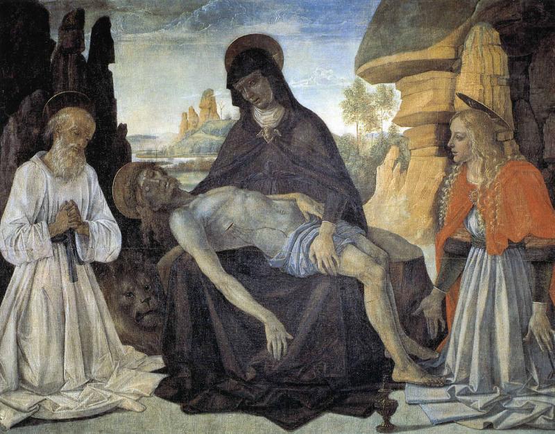 Pietro Perugino Pieta con San Girolamo e Santa Maria Maddalena France oil painting art